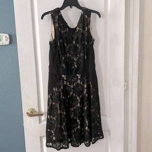 Black Lace Overlay Dress